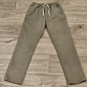Marine Layer Saturday Pants - Olive Green - Drawstring Size Small 29" Inseam